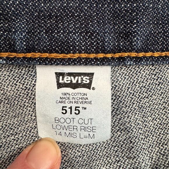 Vtg y2k Levi’s 515 Blue Denim Bootcut Jeans Womens 14 Mid Rise normcore heritage - Picture 4 of 10